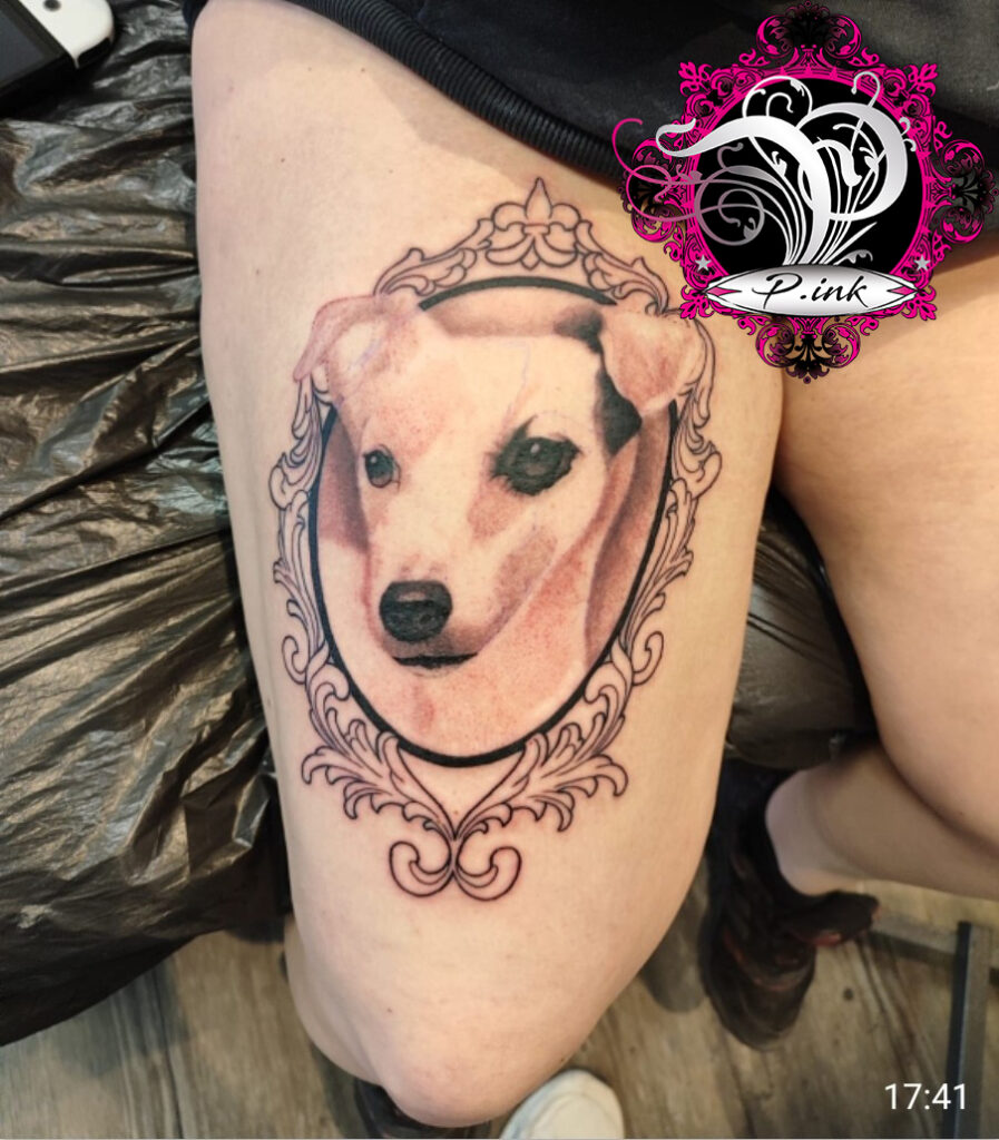 Portrait Hund Tattoo